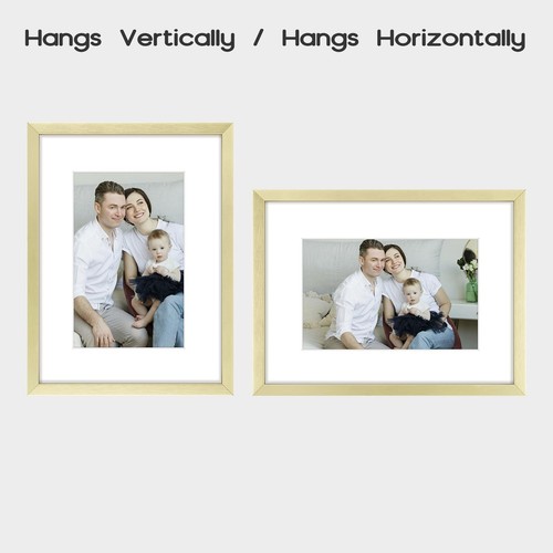 6x8 Aluminum Frames with Mats for 4x6 PicturesPhotos Real Glass Portra - Picture 5 of 8