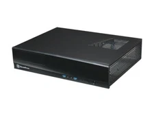 SILVERSTONE Black Aluminum skin reinforced plastic front panel, 0.8mm SECC body