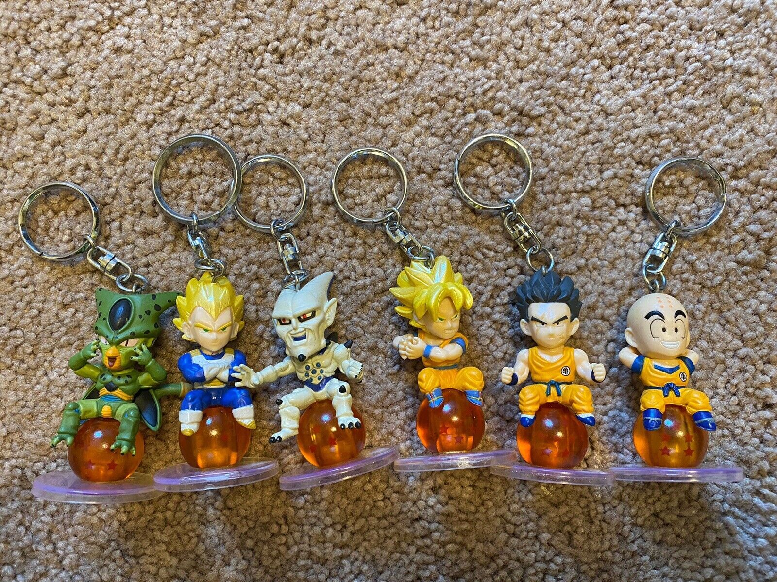 Dragon Ball Z Collectible Keychain Figure Set - Goku Vegeta & More