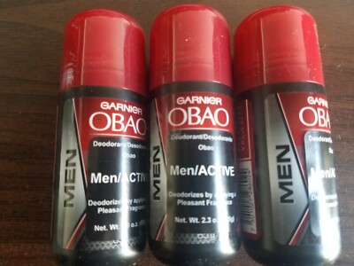 3 GARNIER OBAO FOR MEN ACTIVE 2.3 OZ MADE IN MEXICO DEODORANT ORIGINAL