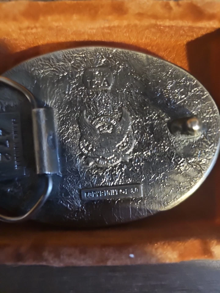 Hebilla de cinturón colorida de latón para caza de ciervos de colección rara serie H472 Foto 4 de 4