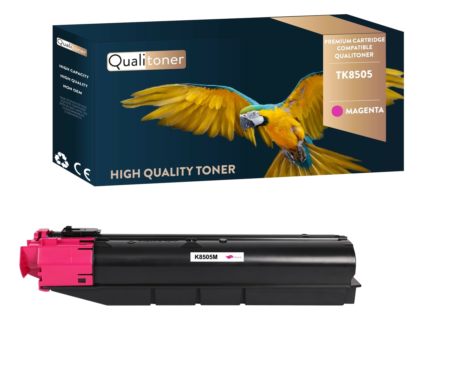 Toner TK8505M magenta QUALITONER haute capacité pour des couleurs éclatantes