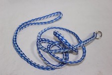 DOG LEASH 54" NYLON WHITE  BLUE G104766-3 19 T-2 