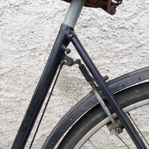 Bicicletta uomo/donna vintage anni 30/40 colore nero Sella originale in cuoio - Foto 8 di 9