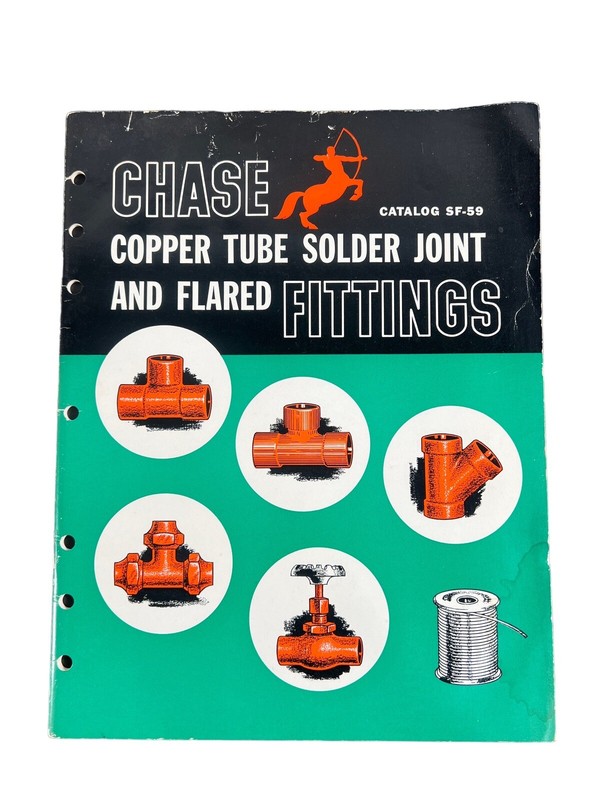 Vintage Chase Copper Catalog Sf-59 Hardware Industrial