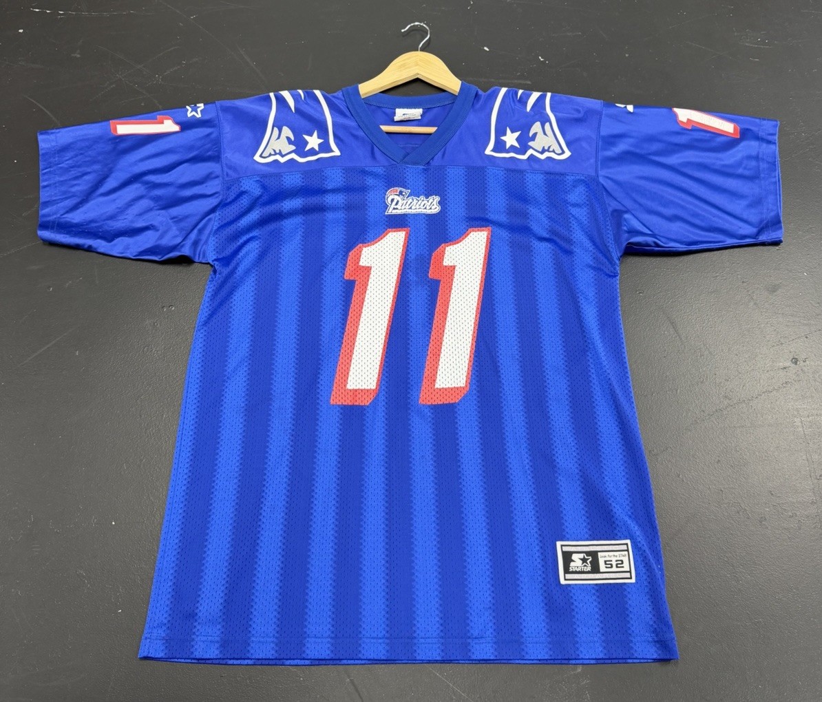 Vintage 1998 Starter Drew Bledsoe NFL New England Patriots Jersey Sz 52/XL RARE