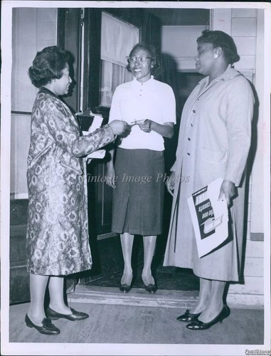 1960 Marjorie Payne Voter Registration Drive Hough Cleveland Politics 7X9 Photo