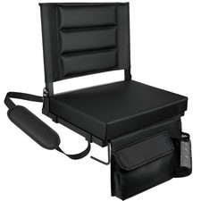 Stadium Seats with Back Support,Bleacher Chairs with Cushion, Portable Foldin...