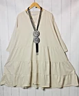 Moonshine dress size 46 48 50 lagenlook A-line size 1 beige