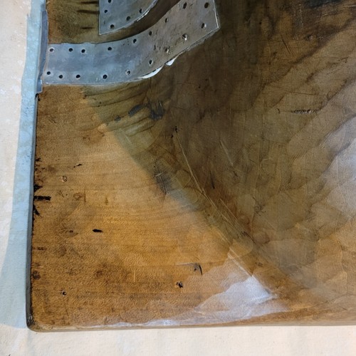Large Antique Wooden Dough Trencher Bowl 50" Hand Hewn Primitive Oiled - Picture 13 of 21