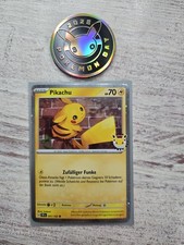 Pokémon TCG Pikachu 051/162 Pokemon DAY Holo Near Mint Deutsch mit Coin 