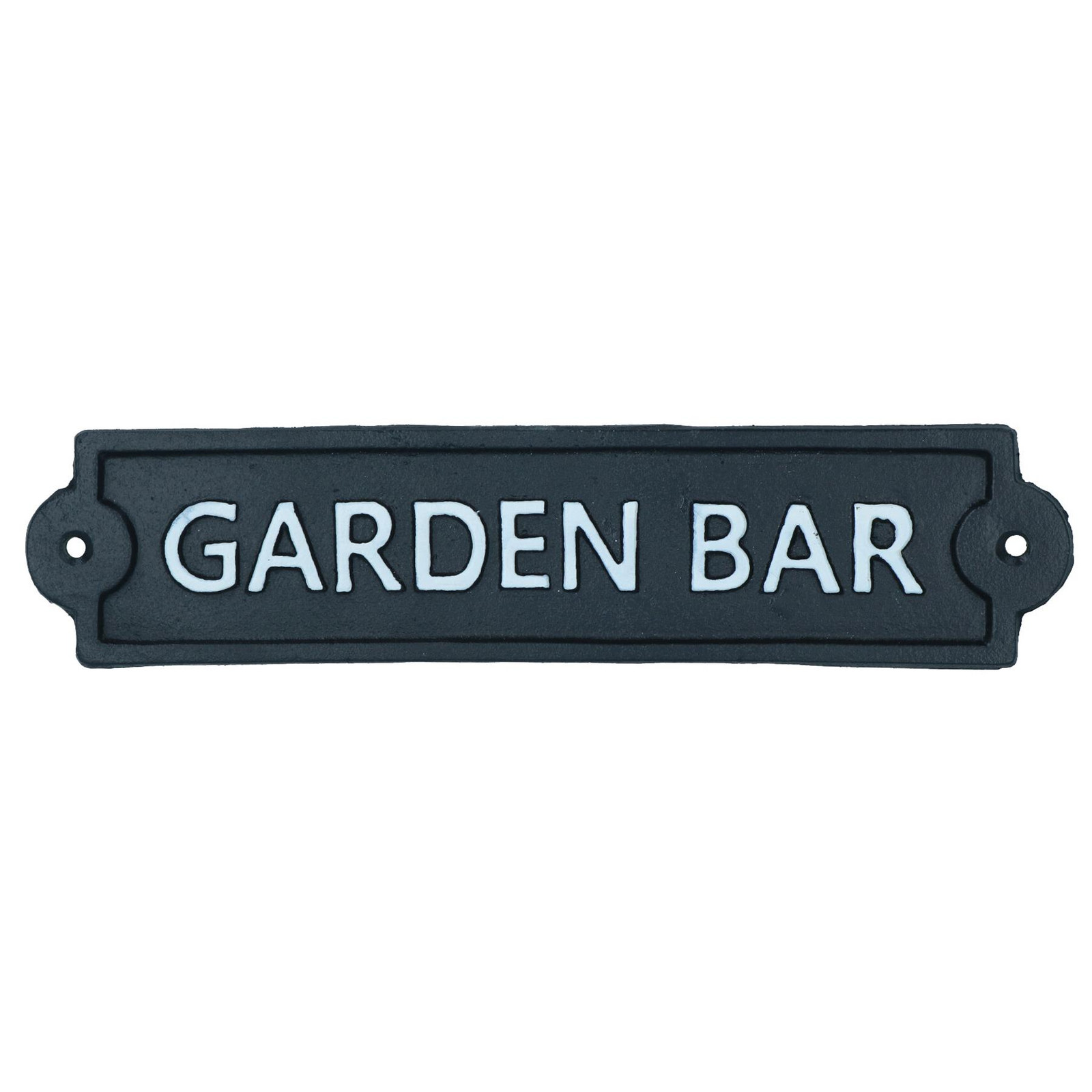 Garden Bar Sign Cast Iron Sign Plaque Wall Door Fence Gate Post House Yard Pub