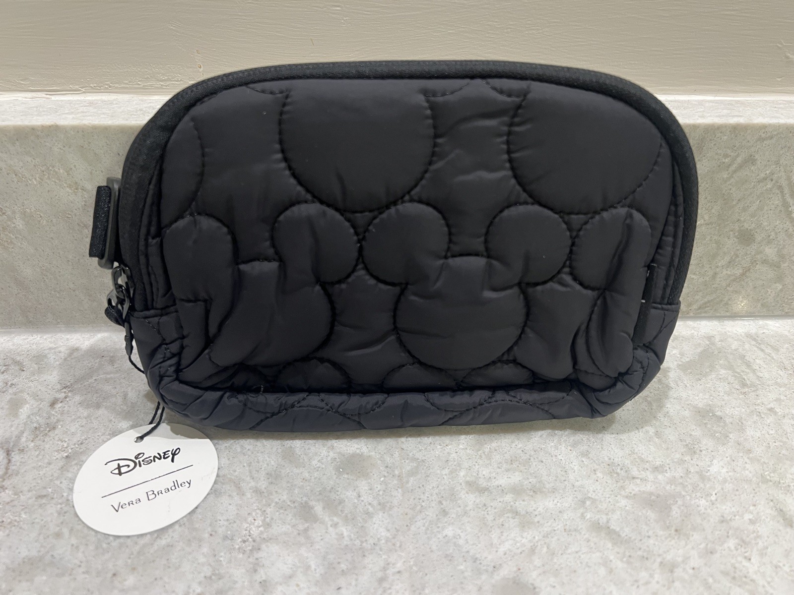 2024 Disney Vera Bradley Mickey Mouse Black Mini Belt Bag Feather Weight