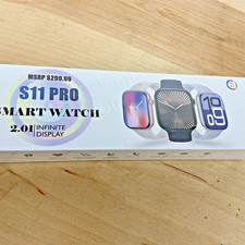 S11 Pro Smart Watch 45mm Black Bluetooth Call Fitness Tracker New Sealed