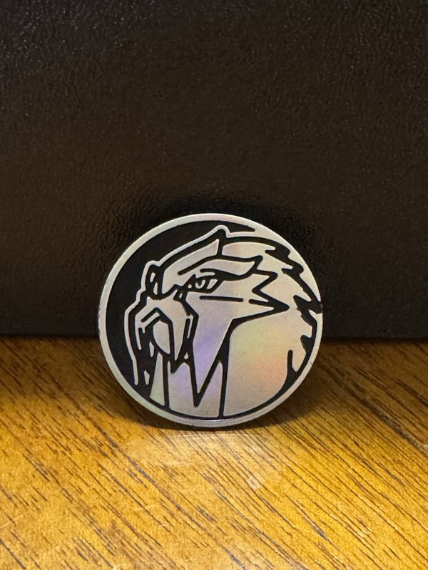 Pokémon TCG Flipping Coin - Entei - Silver