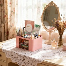 Desk Organizer Pen Holder 2 Drawers 5 Compartments Office School Art Supplies UK