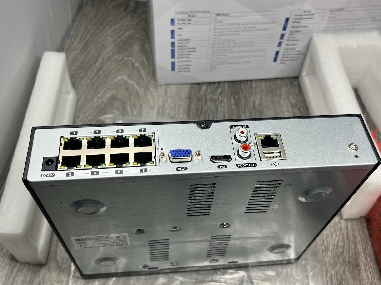 GW7808NP 8 Channel NVR (NEW OPEN BOX Network Video Recorder) 8MP SMART PLAYBACK