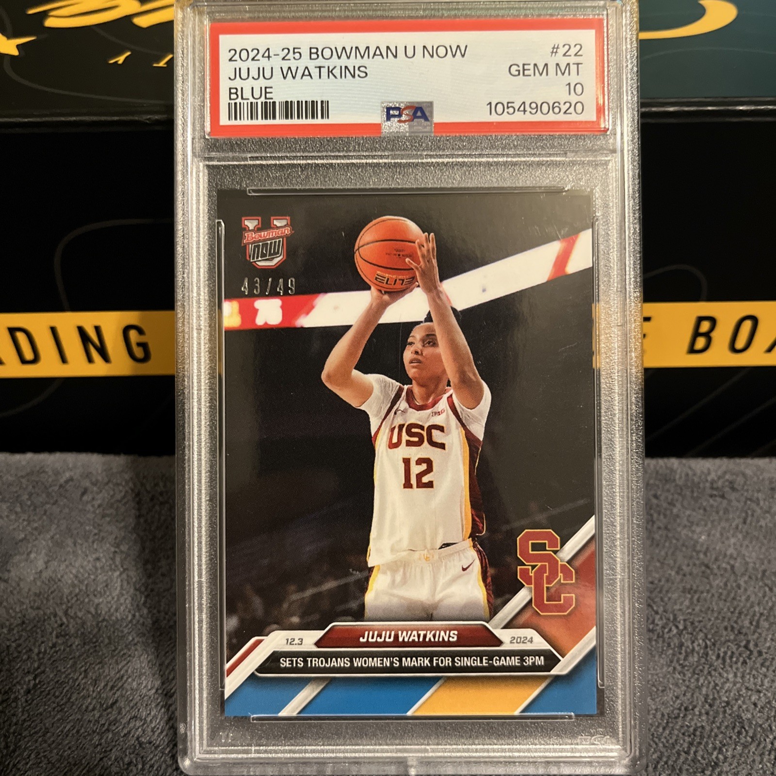 2024-25 Bowman U Now Juju Watkins #22 Blue 43/49 PSA 10