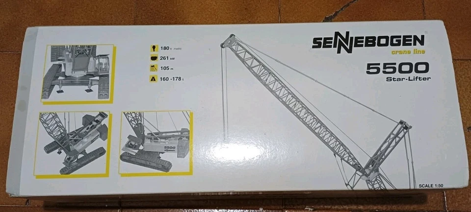 CONRAD Crawler Crane 1/50 Sennebogen 5500 Starlifter + Mammoet Extension - Immagine 2 di 4