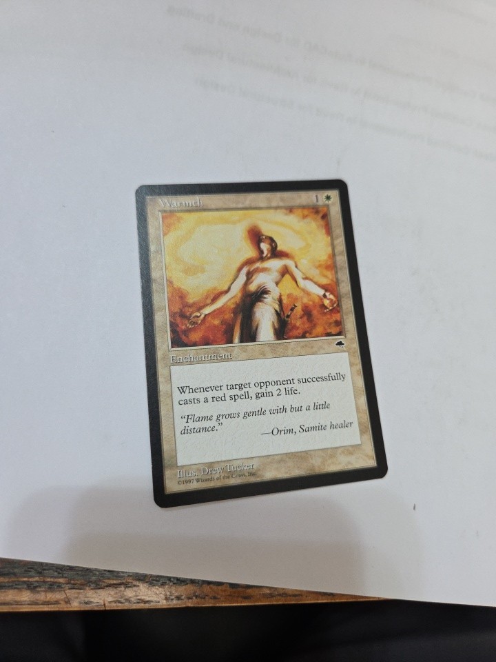 Warmth Nrmt Tempest Magic the Gathering TMP #51 1997 mtg