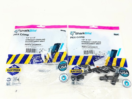 (50 TOTAL) SharkBite 1/2 in. PEX Barb Plastic Coupling Fitting