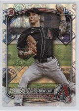 2025 Bowman Prospects Bowman Retro Logo Pattern Foil Yu-Min Lin #BP-27 6m7