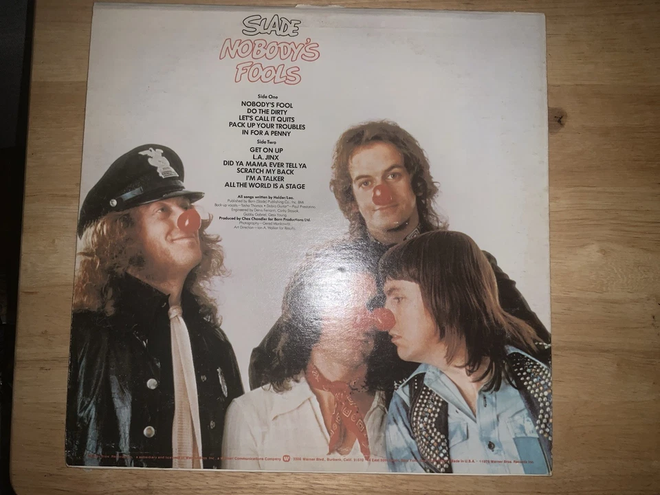 SLADE Nobody’s Fools PROMO LP 1976 WARNER BROTHERS BS 2936 Promotional Label - Image 3 of 4