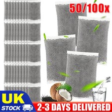100Bags Home Activated Charcoal Carbon Filter Sachets For Pure Water Distiller