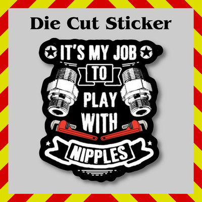 Pipe Fitter/Plumber Sticker, Funny Blue Collar Waterproof Die Cut Vinyl Decal