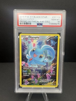 2016 POKEMON XY BLACK STAR PROMO #XY113 FULL ART/MANAPHY PSA 10 | eBay