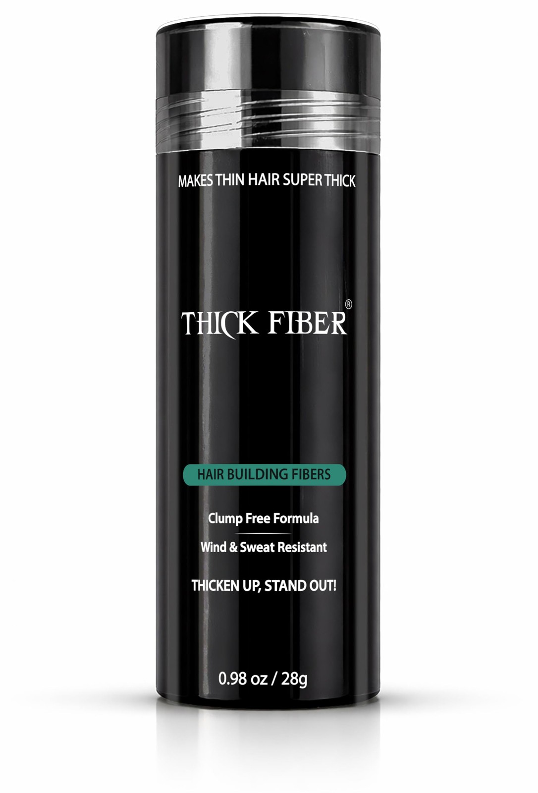 THICK FIBER Hair Fibres | Powder for Thinning 25 g (Pack of 1), Black