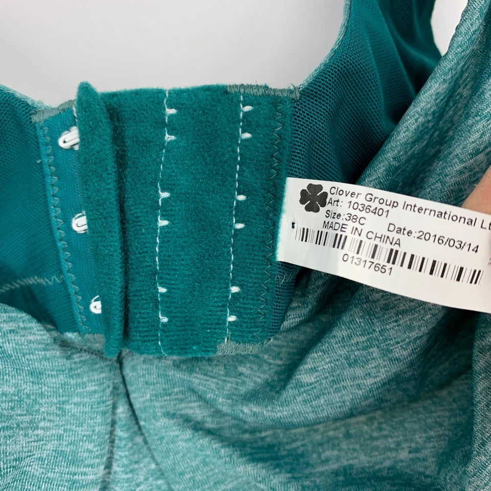 Sujetador Cacique Para Mujer Talla 38C Ligeramente Forrado Camiseta Sujetador Verde Jaspeado *MUESTRA Foto 4 de 4