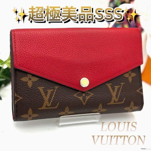 Louis Vuitton Portefeuille Pallas Compact Folding Wallet Red