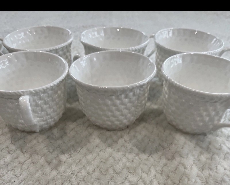 Tiffany & Co Tiffany Weave White China..a Collection Of  Tea Set