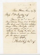 1869 Signed Handwritten Letter Hotchkiss Bros New Haven Connecticut CT Brothers