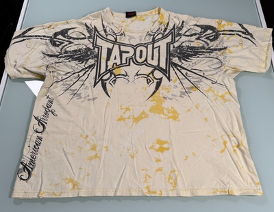 #ad VTG Y2k TapOut Tee Men#x27;s XXL American Arrogant Tribal Distressed Streetwear $27.13