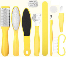 10-in-1 professional pedicure foot spa set with stainless steel tools