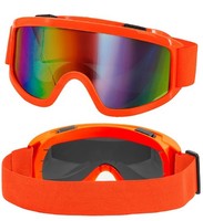 Skibrille Uv Brille Neon-Orange Verstellbar FüR Apres Ski Karneval Rave Partys