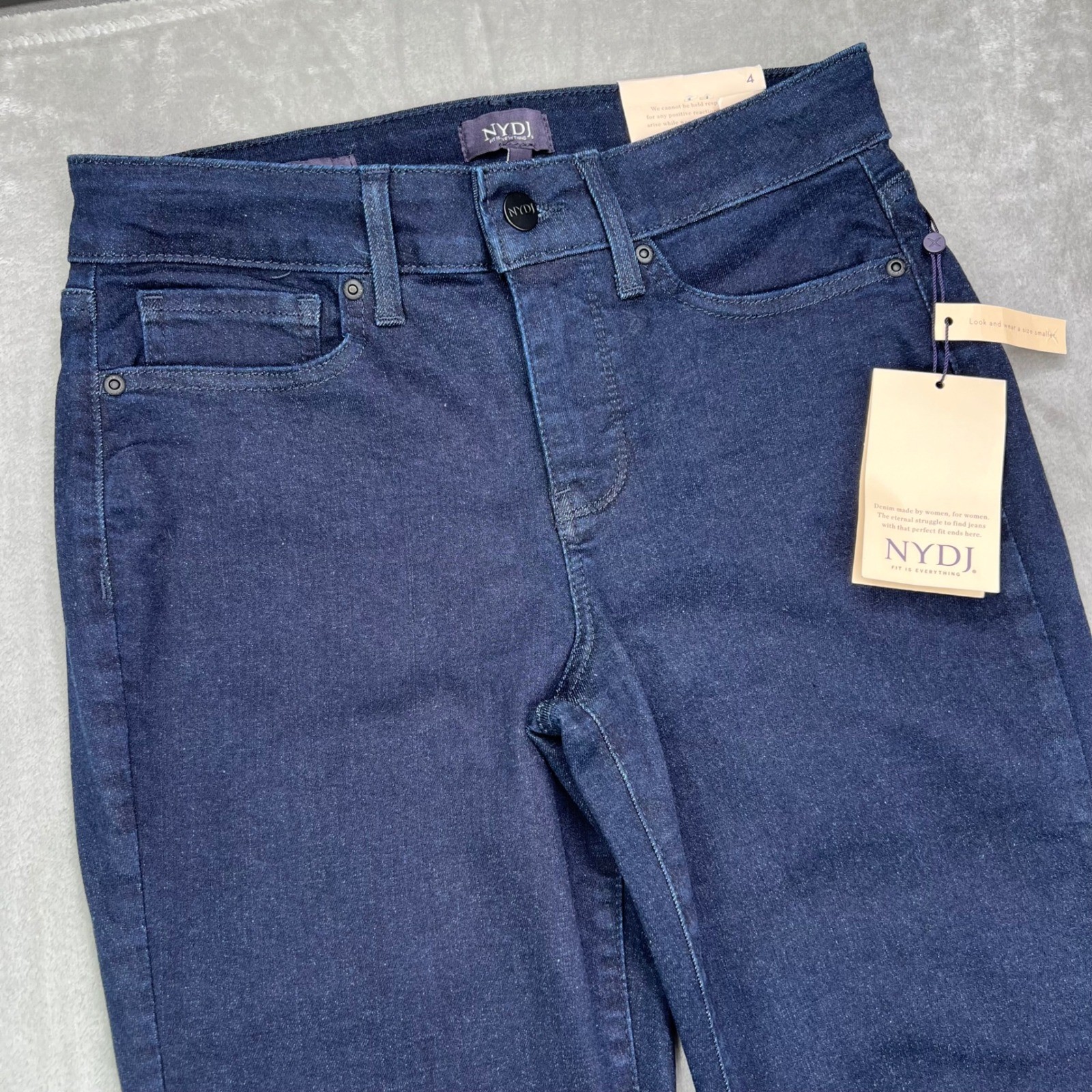 Womens 4 Dark Blue Rinse Stretch Lift Tuck Denim New