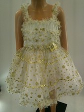 Dance Costume Intermediate Child Gold Weissman 6229 Tap Jazz Ballet Pageant Dots
