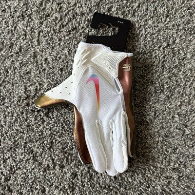 Nike Vapor Jet 7.0 Football WR Gloves White-Iridescent Men Size M