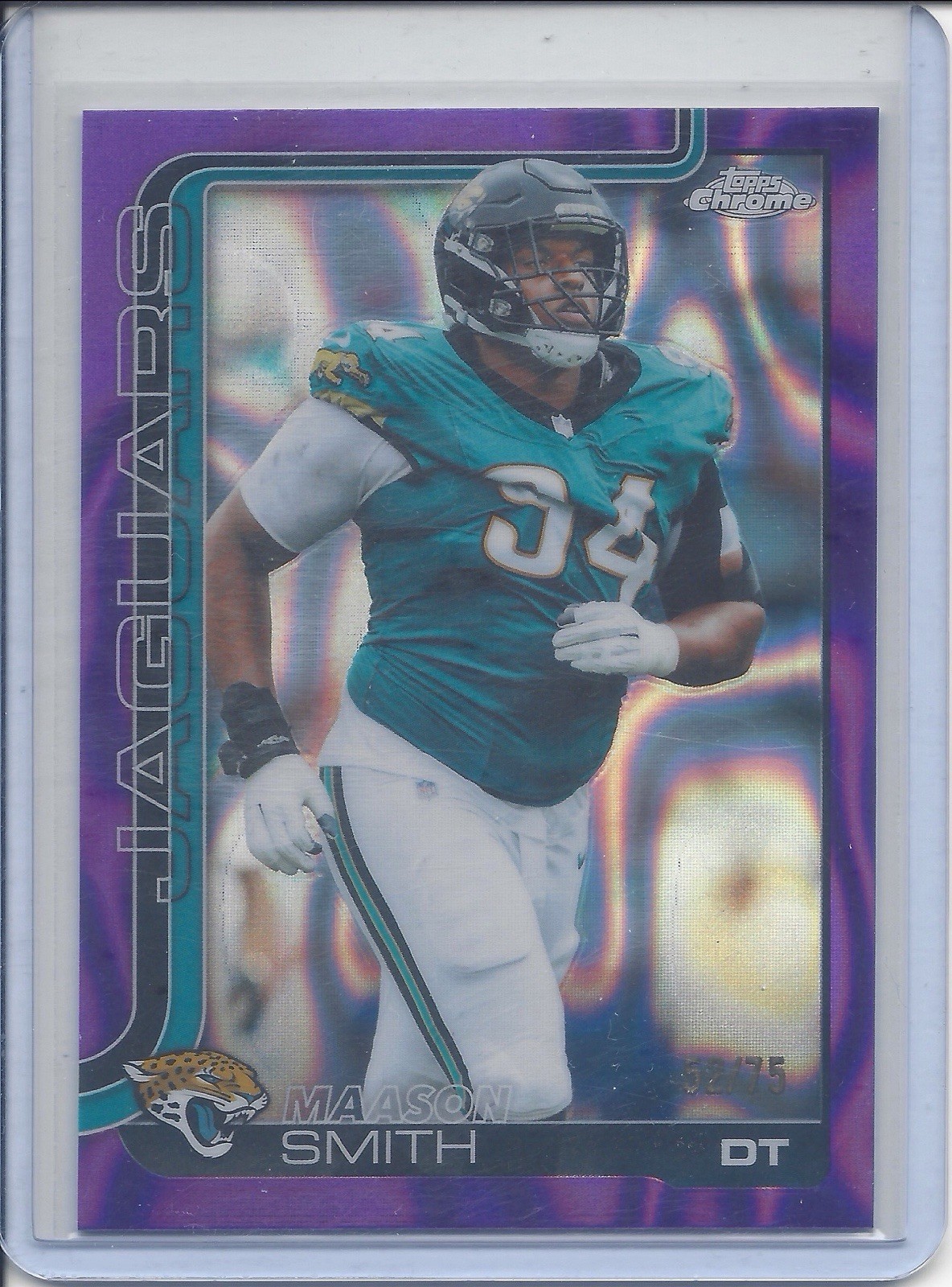 2025 Topps Chrome - Maason Smith #140 Purple Lava Refractor /75