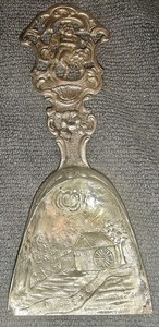 RARE SOLID SILVER TEA CADDY SCOOP WEINRANCK+ SCHMIDT HANAU GERMANY 1880s-1900