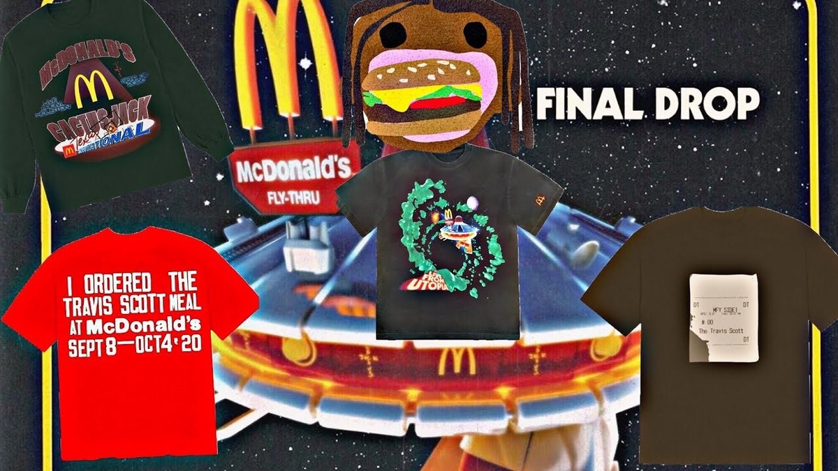 Fly Thru Travis Scott X McDonald's Cactus Jack T-shirt Size