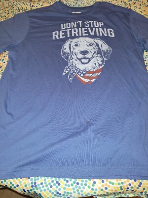 Don't Stop Retrieving T-Shirt - Blue - 2XL - State Of Mind Brand