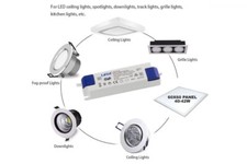 LiFud No Flicker 40W LED Light Driver 220-240V/DC 33-40V/1050ma ~50/60Hz Female
