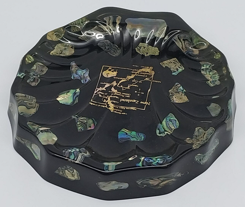 Fiordland NZ Souvenir Paua Shell Shaped Soap Dish Tray Key Jewellery Holder - Picture 4 of 8