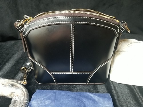 VTG Dooney & Bourke Mini Domed Crossbody Leather Purse BSELL1615 BLBL - Picture 5 of 17