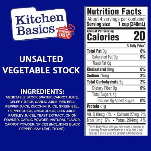 Unsalted Vegetable Stock, 32 Ounce (Pack of 12) Packaging May Vary eBay