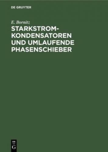 Starkstrom-kondensatoren Und Umlaufende Phasenschieber 5510